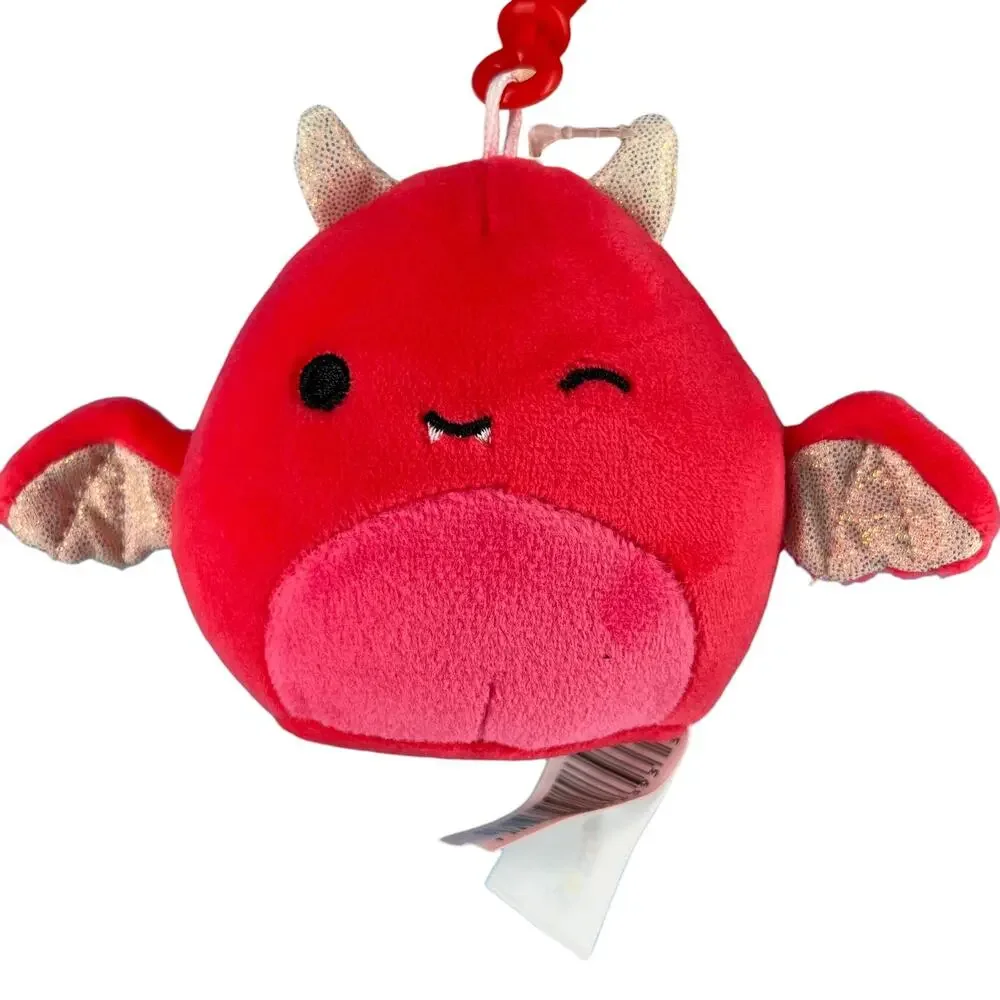 Squishmallow Karlie the Red Devil Halloween Plush Stuffed Animal with Clip